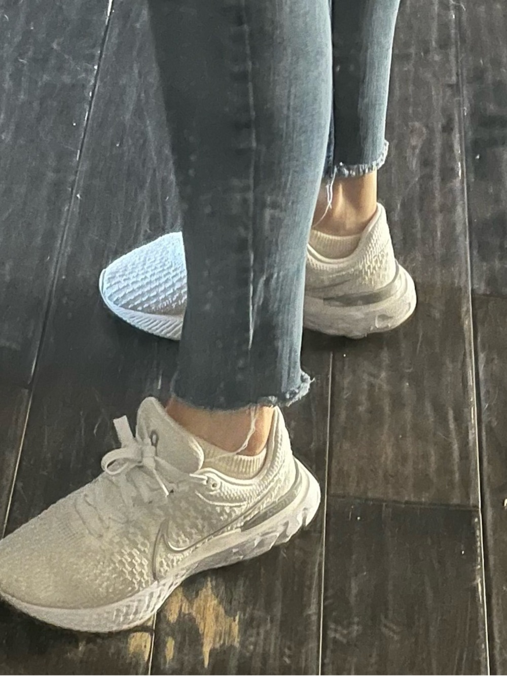 Nike Women's White Knit Running Sneakers